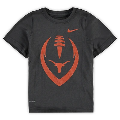 Préscolaire Nike Texas Longhorns Football Icon Performance T-shirt anthracite