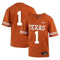 Maillot de football réplique Nike Untouchable des Texas Longhorns orange brûlé pour enfants d'âge préscolaire