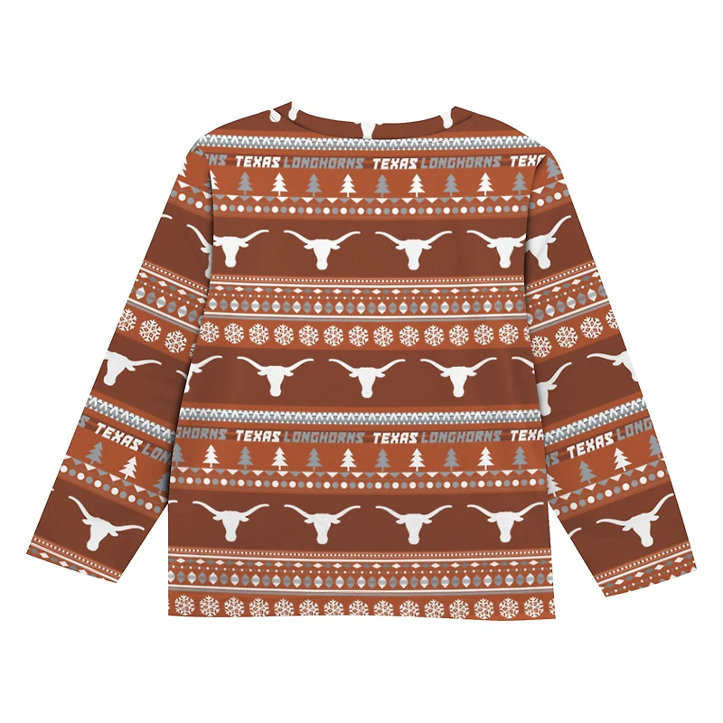 Ensemble pyjama pull moche Texas Orange Longhorns pour enfants d'âge préscolaire Outerstuff