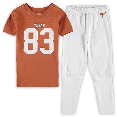 Ensemble pyjama de football américain Texas Longhorns orange pour enfants d'âge préscolaire Wes & Willy
