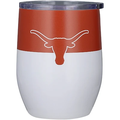 Longhorns du Texas 16 oz. Gobelet incurvé en acier inoxydable Colorblock