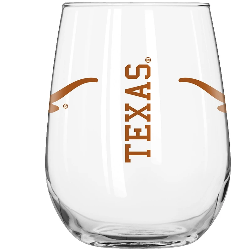 Longhorns du Texas 16oz. Verre à boisson incurvé Gameday