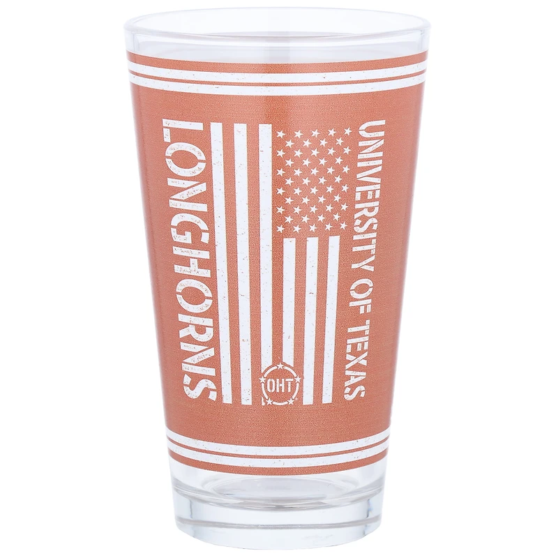 Texas Longhorns 16oz. OHT Military Appreciation Pint Glass