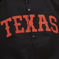 Texas Longhorns Black Satin Raglan Full-Snap Jacket