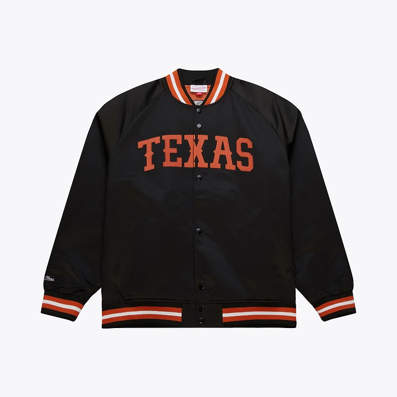 Texas Longhorns Black Satin Raglan Full-Snap Jacket