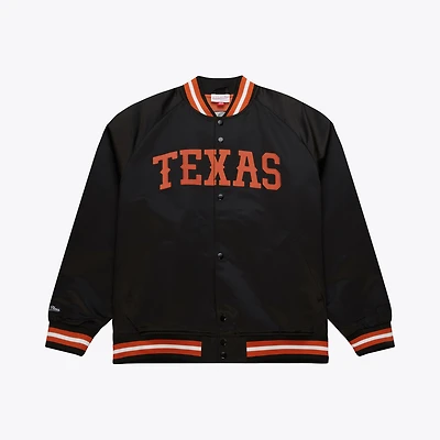 Texas Longhorns Black Satin Raglan Full-Snap Jacket