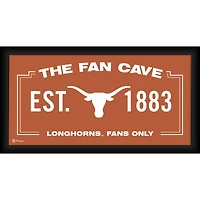 Texas Longhorns Framed 10" x 20" Fan Cave Collage