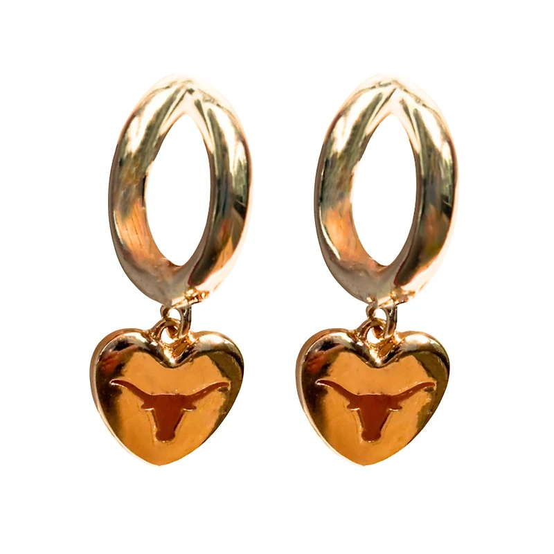 Boucles d'oreilles créoles Texas Longhorns Hibiscus