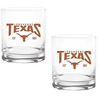 Texas Longhorns Two-Pack 14oz. Established Rocks Glass Set
