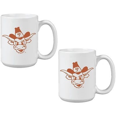 Texas Longhorns Two Pack 15oz. Vault Sketch Ceramic Mug Set