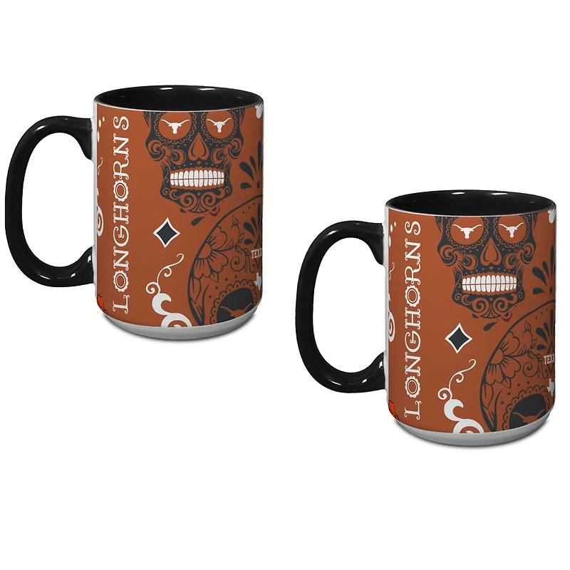 Texas Longhorns Two-Pack Dia De Los Muertos Mug Set