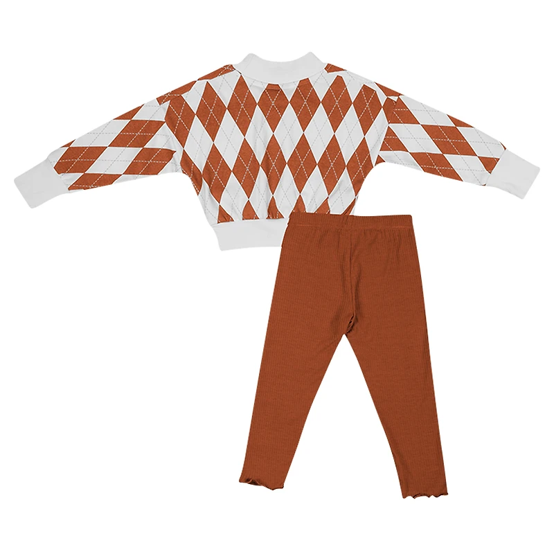 Ensemble pull et leggings Dealio pour tout-petits Colosseum White Texas Longhorns
