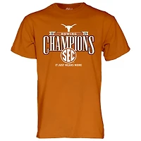 Unisex Blue 84 Burnt Orange Texas Longhorns 2025 SEC Rowing Champions T-Shirt