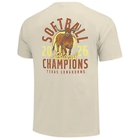 Unisex Cream Texas Longhorns 2026 NCAA Softball Women's College World Series Mascot Overlay T-Shirt