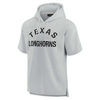 Unisex Fanatics Gray Texas Longhorns Elements Super Soft Fleece Short Sleeve Pullover Hoodie