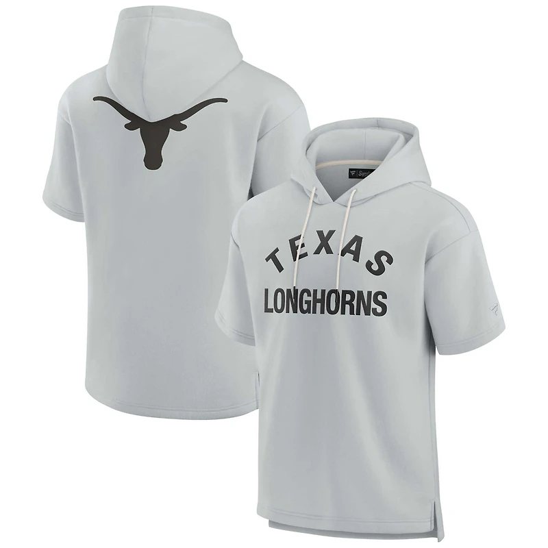 Sweat à capuche unisexe Fanatics gris Texas Longhorns Elements en polaire ultra douce manches courtes