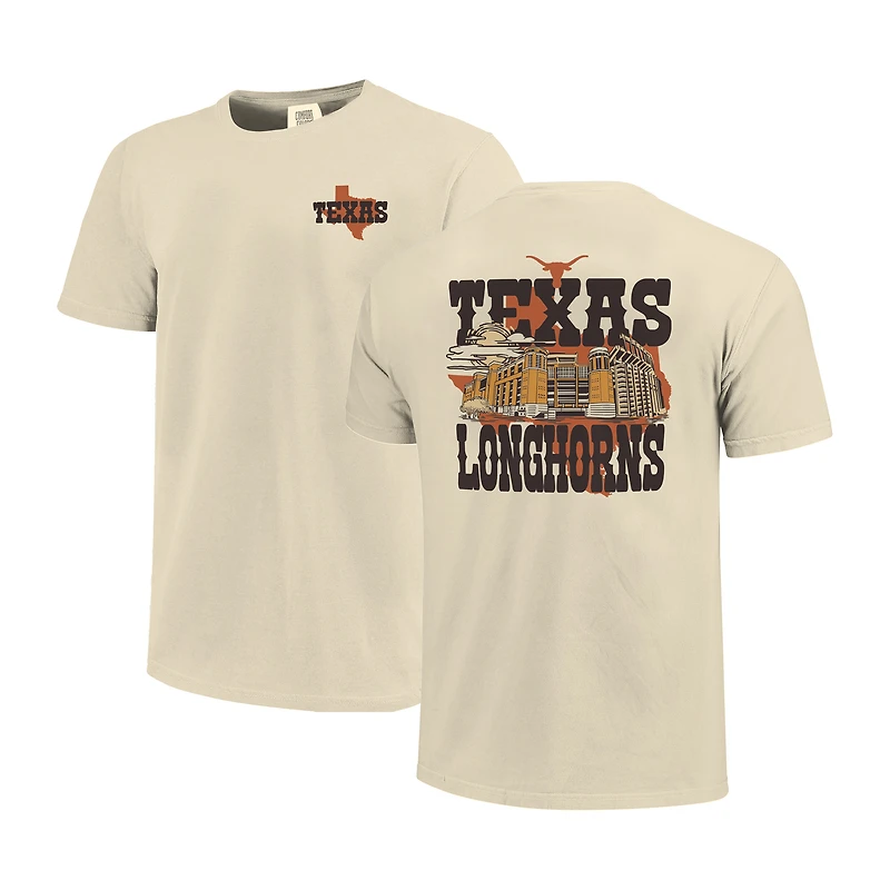 Unisex Image One  Natural Texas Longhorns Hyper Local Stadium Mascot Skyline T-Shirt