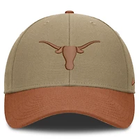 Casquette unisexe Nike beige/orange Texas Longhorns Primetime Rise Dri-FIT ajustable