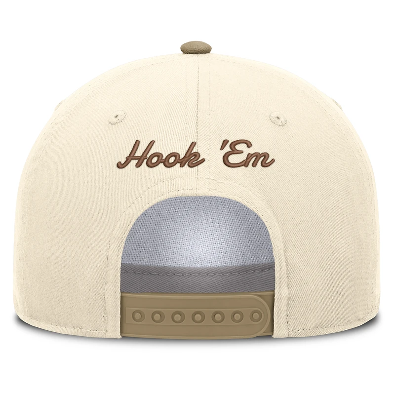 Casquette unisexe Nike Legacy Rise ajustable naturelle/beige Texas Longhorns