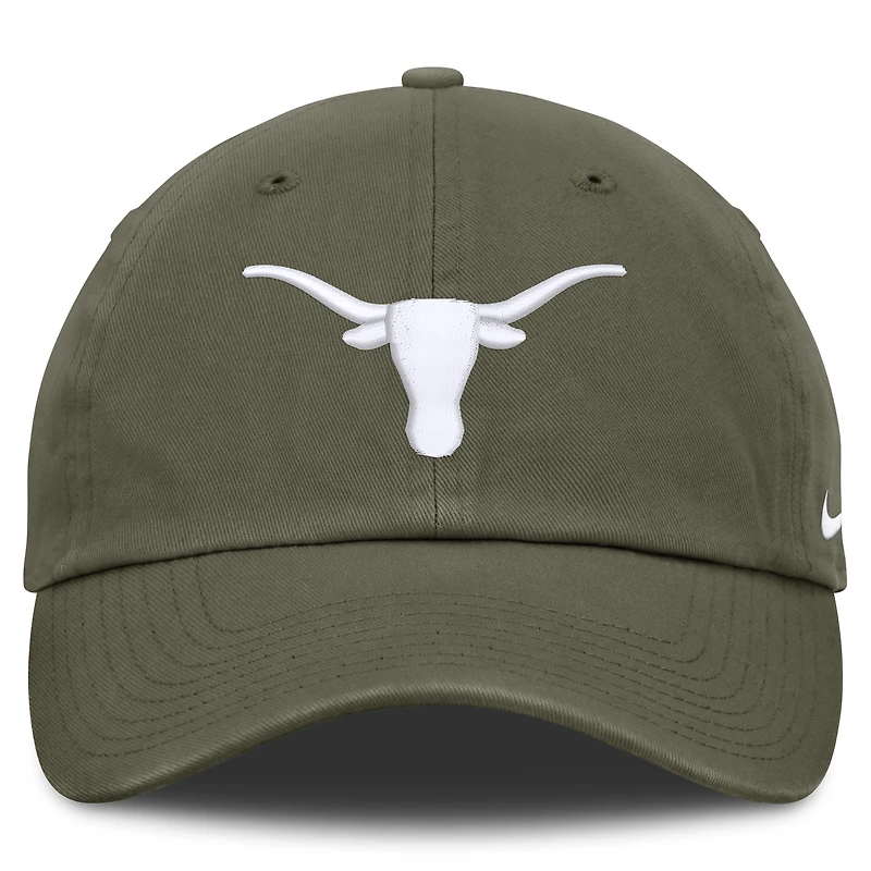 Casquette unisexe Nike Olive Texas Longhorns Primetime Club ajustable