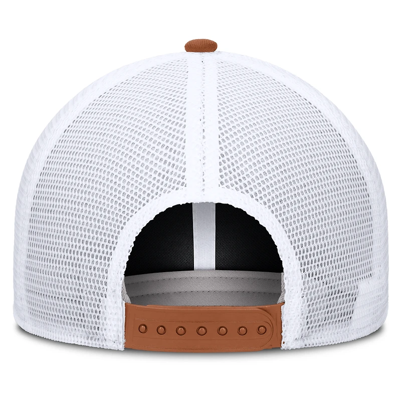 Casquette trucker unisexe Nike Texas orange/blanc Texas Longhorns Primetime Arched, ajustable