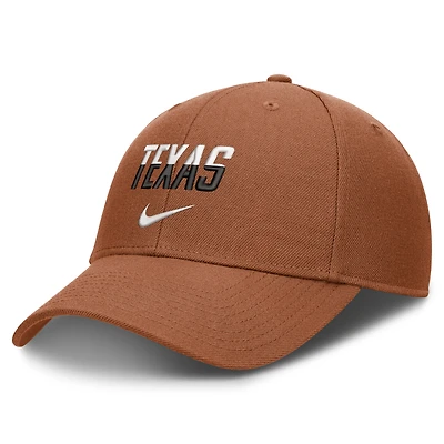 Casquette unisexe Nike Texas Orange Texas Longhorns 2026 On-Field Gameday Rise ajustable