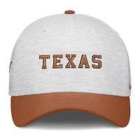 Casquette unisexe Nike Primetime Rise blanche/orange Texas Longhorns des Texas Longhorns, ajustable
