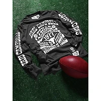 Unisex Roots of Fight x Texas Longhorns Earl Campbell Black Long Sleeve T-Shirt