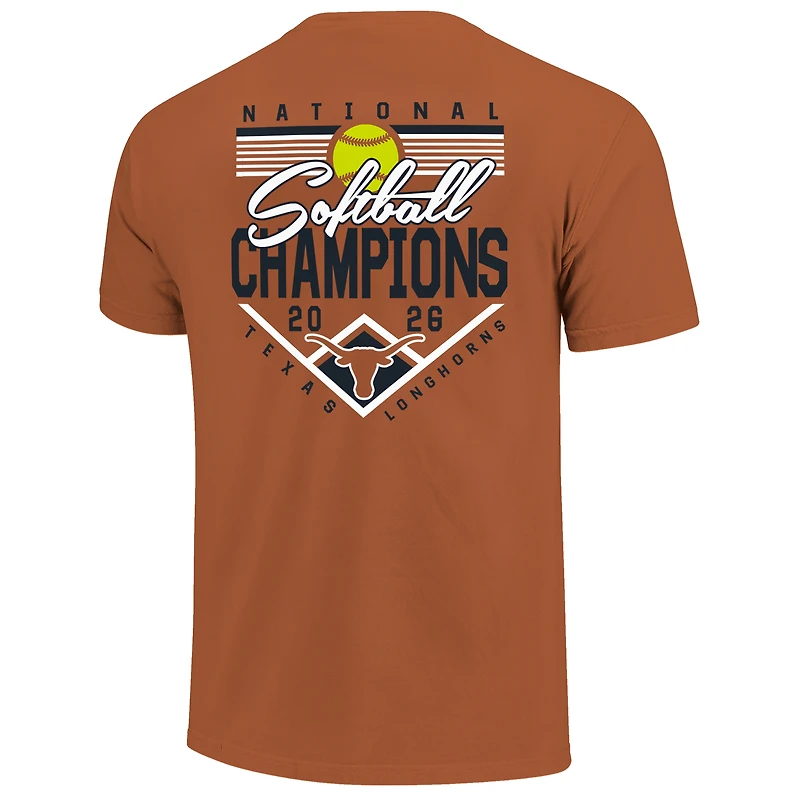 Unisex Texas Orange Longhorns 2026 NCAA Softball Women's College World Series National Champions Plate T-Shirt