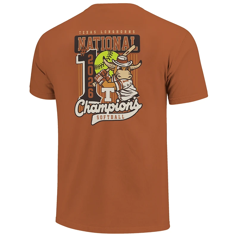 Unisex Texas Orange Longhorns 2026 NCAA Women's Softball College World Series National Champions Mascot Swing T-Shirt