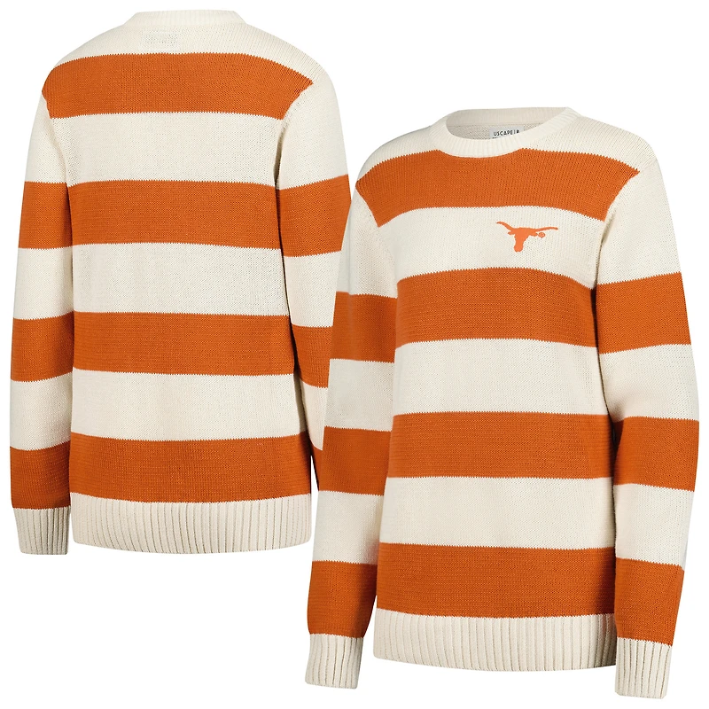 Unisex Uscape Apparel Cream Texas Longhorns Renew Knit Stadium Sweater