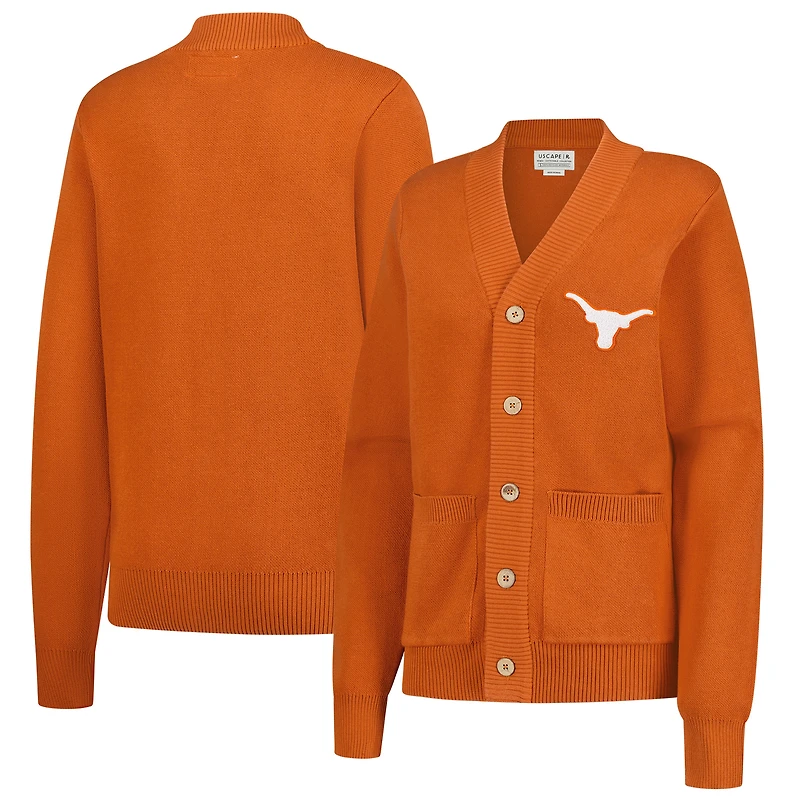 Unisex Uscape Apparel Texas Orange Longhorns Chenille Patch Cardigan