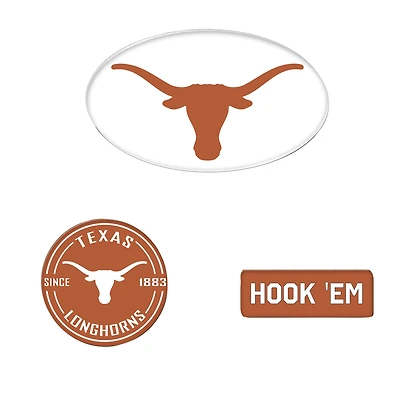 WinCraft Texas Longhorns 3-Pack Premium Fridge Magnet Set