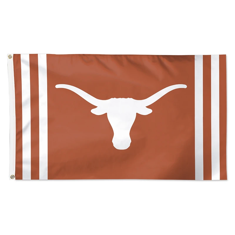Drapeau de luxe à rayures verticales WinCraft Texas Longhorns 91 x 152 cm (3 pi x 5 pi) à une seule face