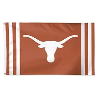 Drapeau de luxe à rayures verticales WinCraft Texas Longhorns 91 x 152 cm (3 pi x 5 pi) à une seule face