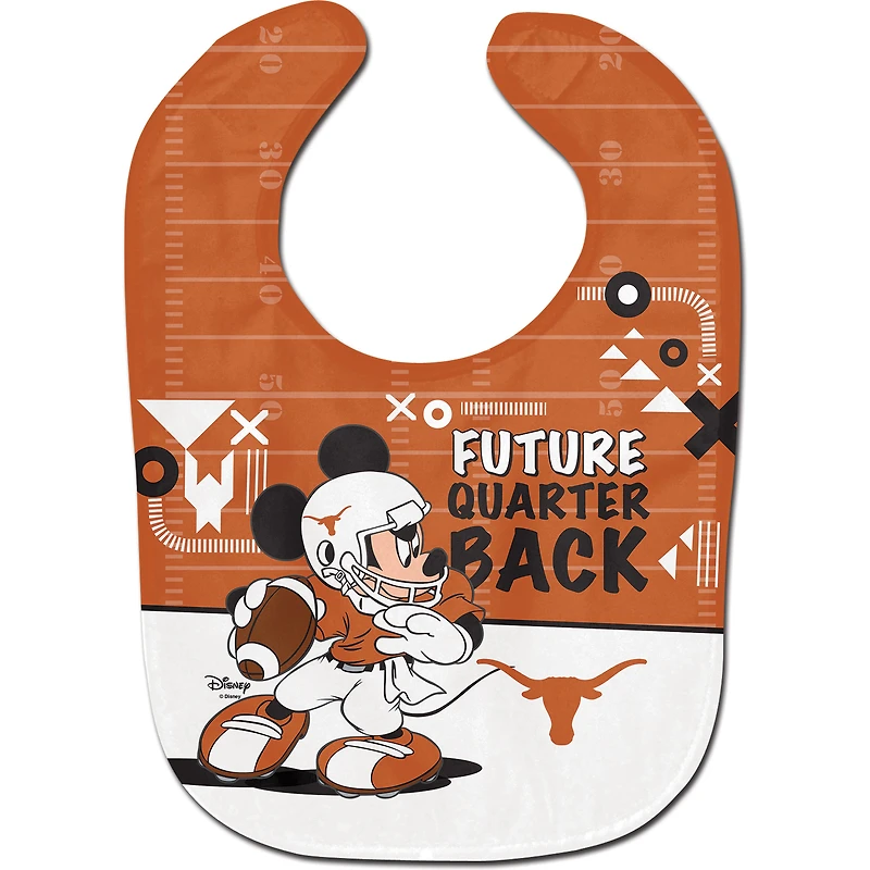 WinCraft Texas Longhorns Disney Mickey All Pro Bavoir pour bébé