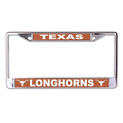 Cadre de plaque d'immatriculation en métal imprimé WinCraft Texas Longhorns
