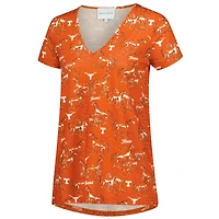 Women's Smith & Quinn Orange Texas Longhorns Blake Floral V-Neck Top