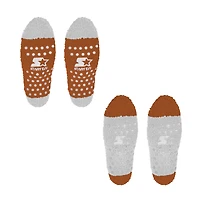 Lot de 2 paires de chaussettes confortables pour femme Starter Texas Orange/Blanc Texas Longhorns Domicile et Extérieur