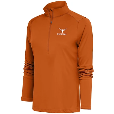 Pull-over demi-zippé orange pour femme, hommage aux Texas Longhorns, maillot de basketball d'Antigua