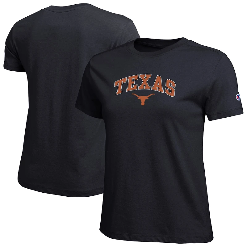 Women's Champion  Black Texas Longhorns Arched Over Logo T-Shirt