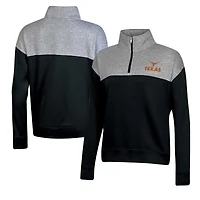 Sweat Champion Texas Longhorns pour femme avec fermeture éclair quart de couleur et couleurs contrastées