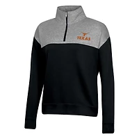 Sweat Champion Texas Longhorns pour femme avec fermeture éclair quart de couleur et couleurs contrastées