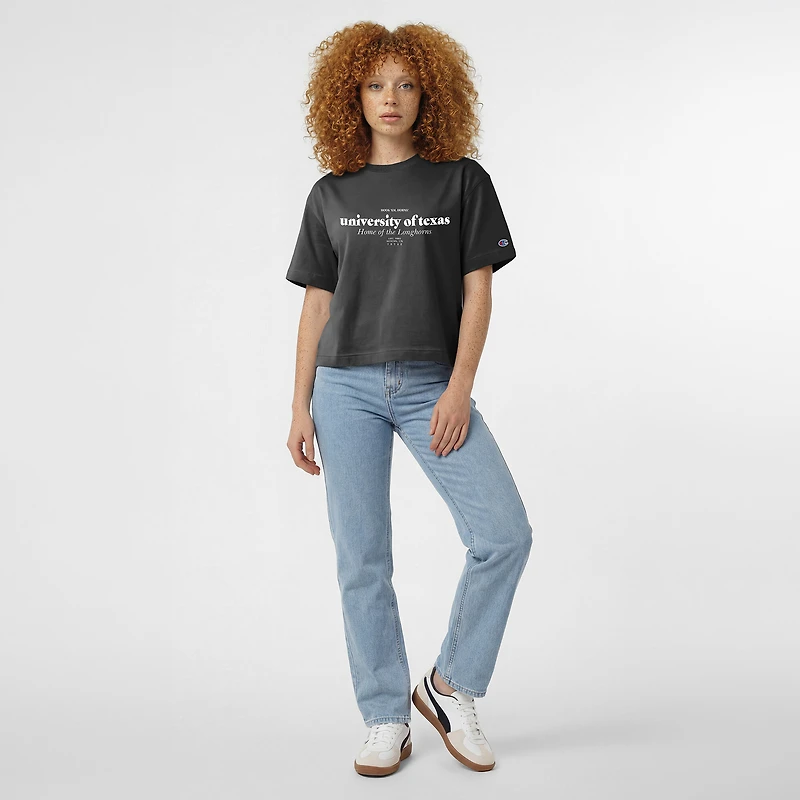 T-shirt féminin Champion White Texas Longhorns Domicile avec logo