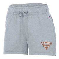 Women's Champion  Gray Texas Longhorns Powerblend Elastic Waist Shorts