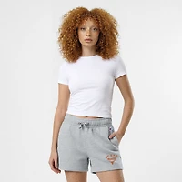 Women's Champion  Gray Texas Longhorns Powerblend Elastic Waist Shorts