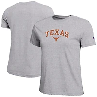T-shirt avec logo arqué de l'équipe championne féminine des Texas Longhorns, Heather Gray