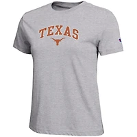 Women's Champion  Heather Gray Texas Longhorns Arched Over Logo T-Shirt