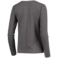 Women's Champion Heathered Charcoal Texas Longhorns University Laurels Long Sleeve T-Shirt