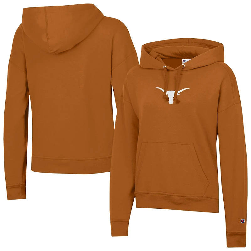 Women's Champion Orange Texas Longhorns Powerblend Fleece Hoodie